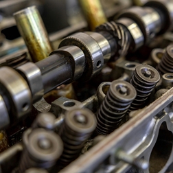 Close-up of metal components.